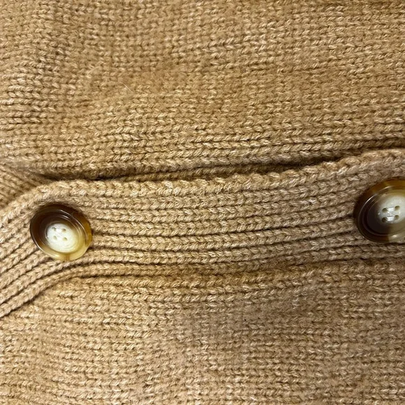 ASTR The Label Tan Tight-Knit Button Cardigan Sweater V-Neck Pockets XL - Picture 3 of 6